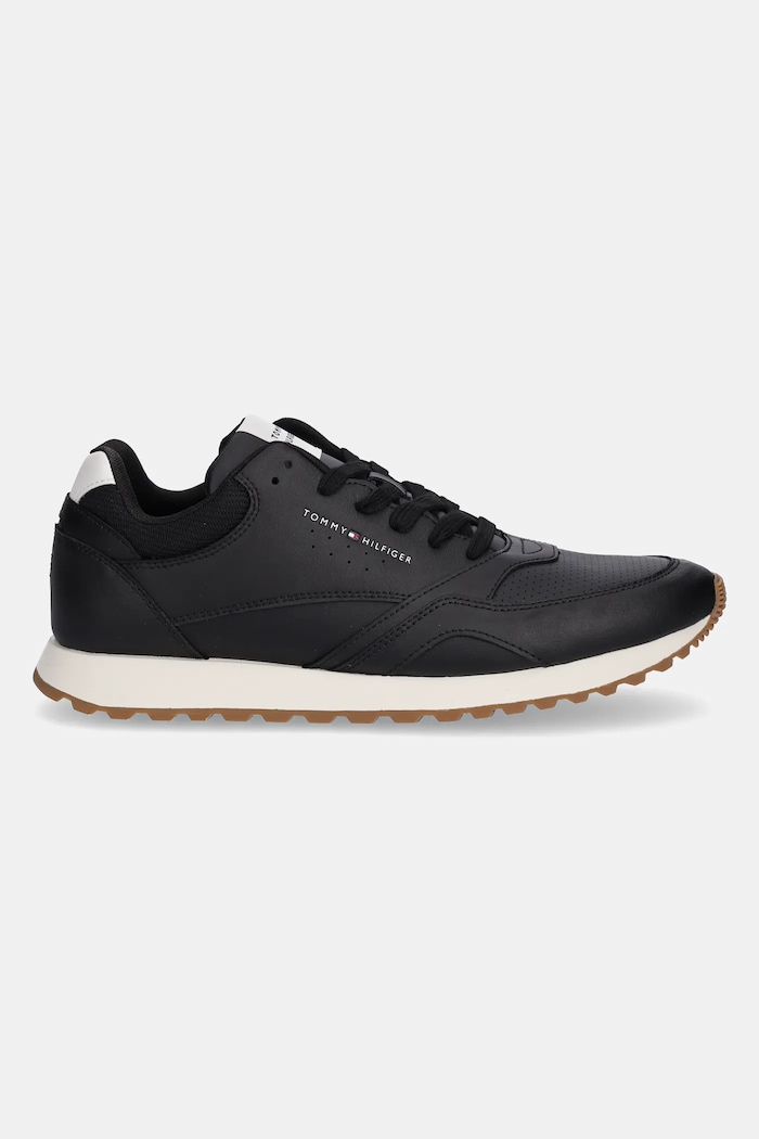 Tommy Hilfiger bőr sportcipő NEW RUNNER EVA LTH ESS FM0FM05512 fekete AW25