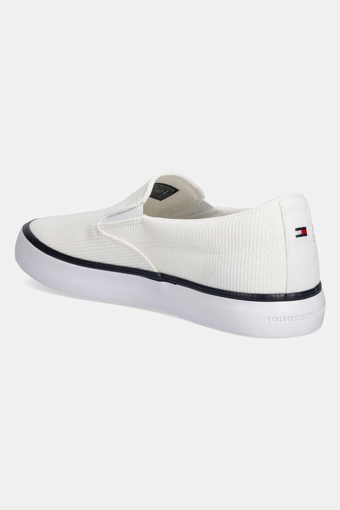 Παπούτσια Πάνινα παπούτσια Tommy Hilfiger TH HI VULC CORE LOW II SLIPON FM0FM05514 λευκό