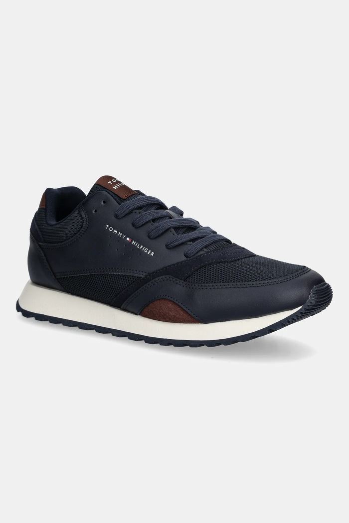 Sneakers Tommy Hilfiger NEW RUNNER EVA MIX υφασμάτινο σκούρο μπλε FM0FM05522