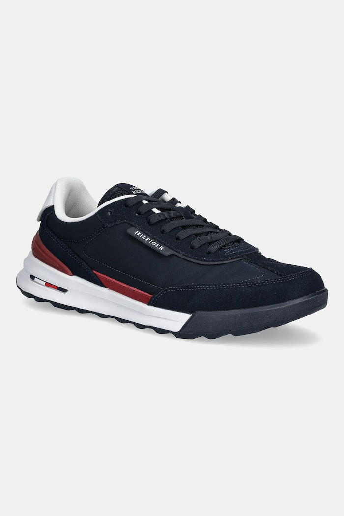 Tommy Hilfiger sneakersy RETRO RUNNER NYLON MIX tekstylny granatowy FM0FM05523