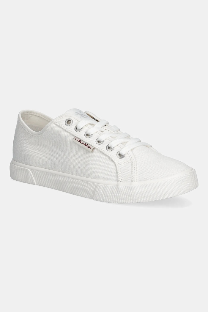 Tenisky Calvin Klein Jeans ESS VULC LOW MG CV Planet friendly bílá YM0YM01301