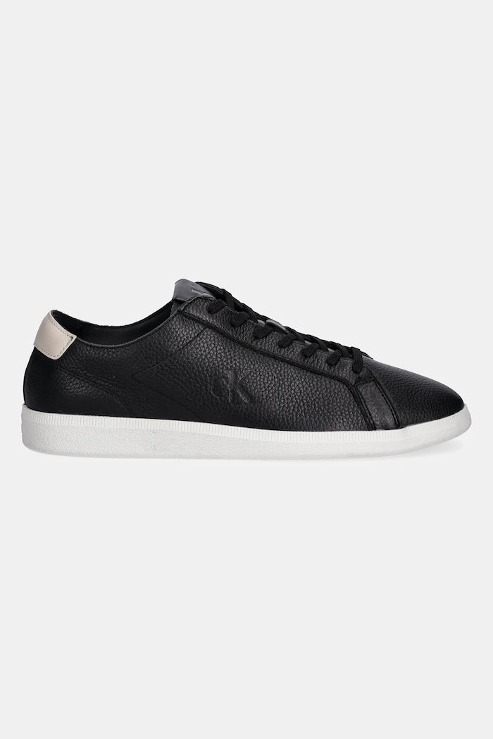 Calvin Klein Jeans bőr sportcipő LOW PROFILE CUPSOLE TMB LTH YM0YM01331 fekete AW25
