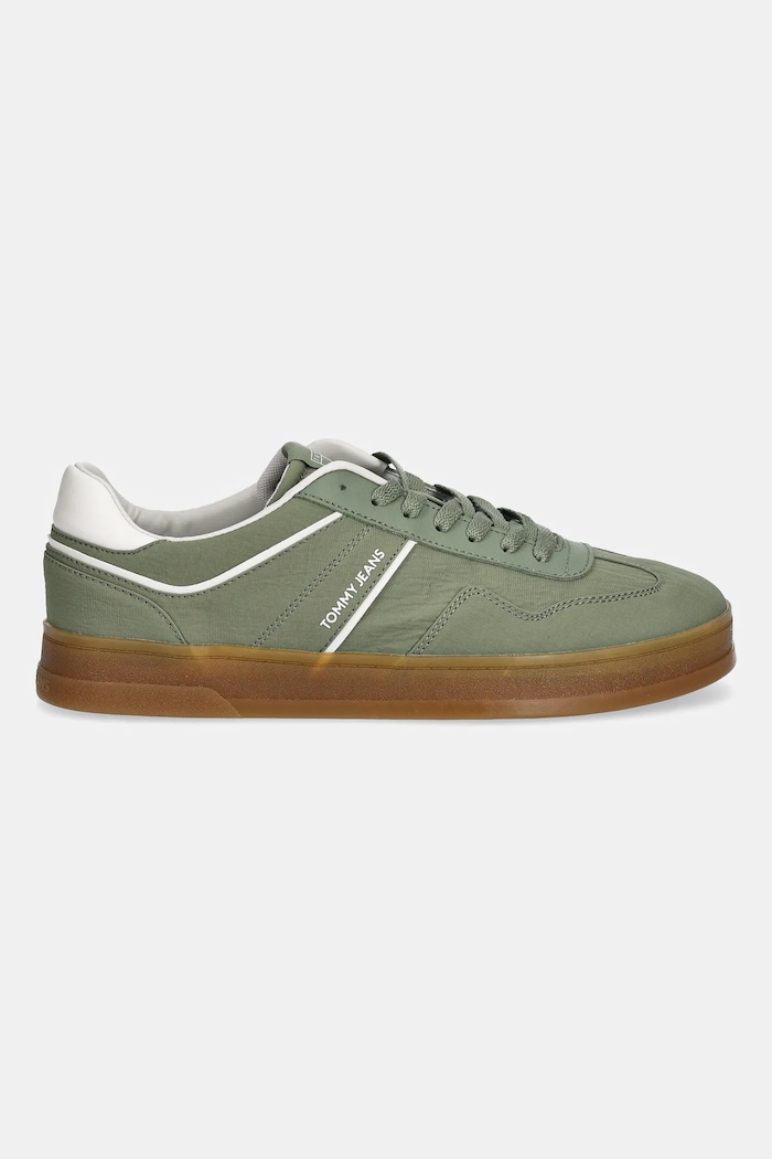 Tenisky Tommy Jeans THE GREENWICH MIX MEDIA EM0EM01586 zelená AW25