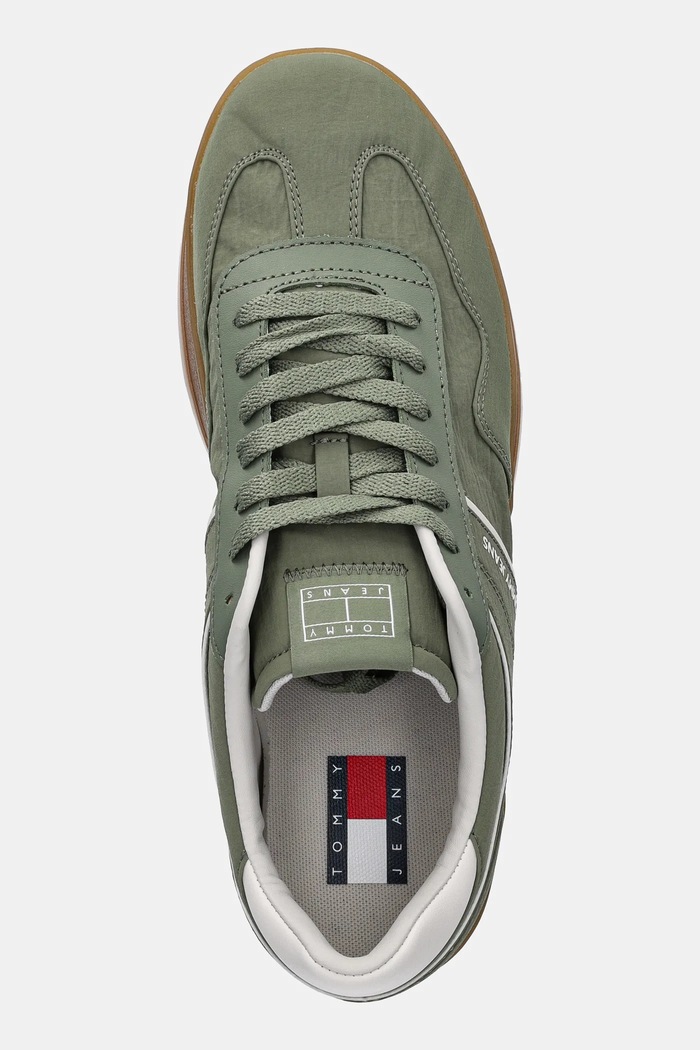 Tenisky Tommy Jeans THE GREENWICH MIX MEDIA zelená EM0EM01586