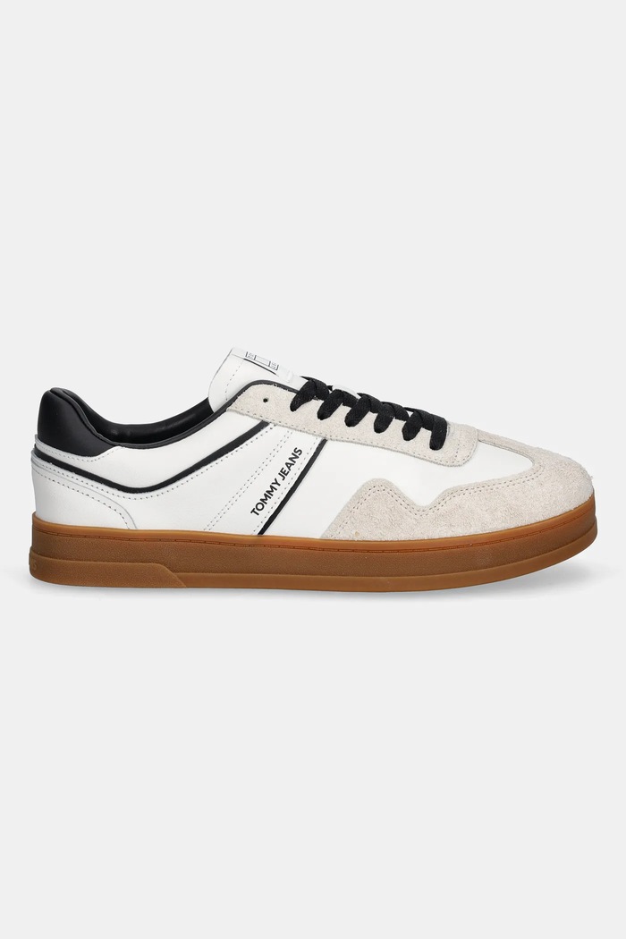 Tommy Jeans sneakersy skórzane THE GREENWICH LEATHER EM0EM01587 beżowy AW25
