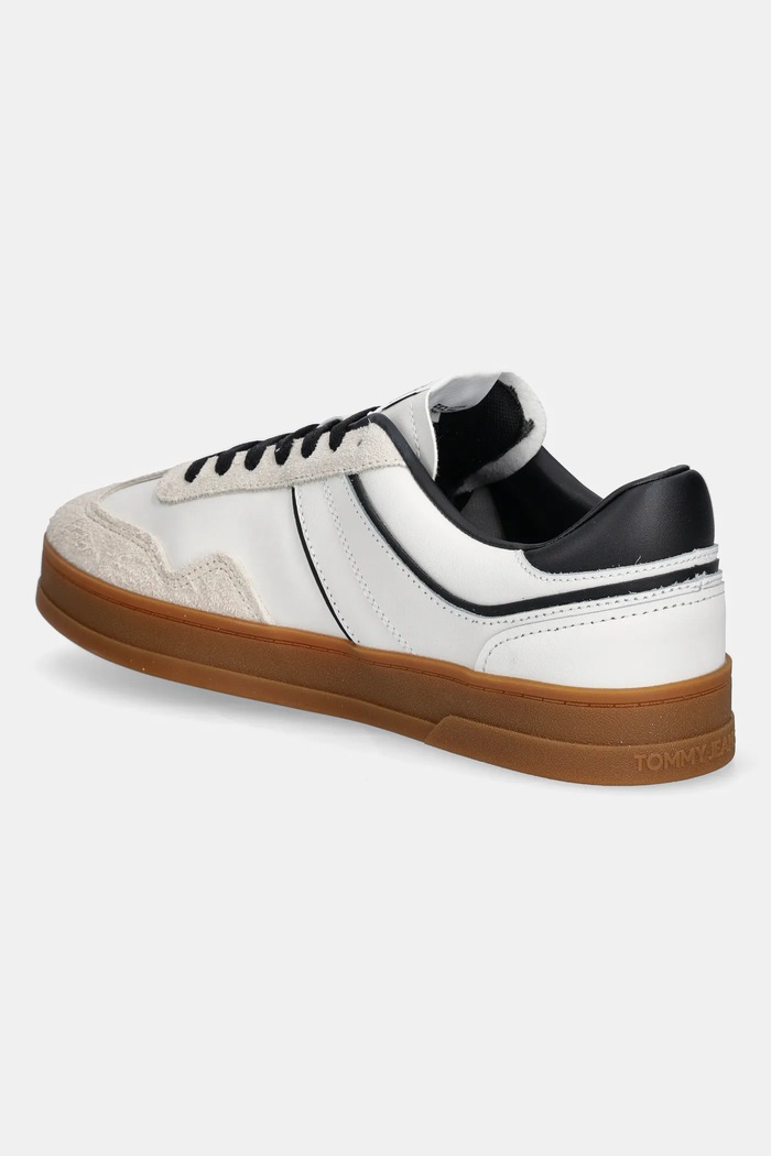 Obuwie Tommy Jeans sneakersy skórzane THE GREENWICH LEATHER EM0EM01587 beżowy