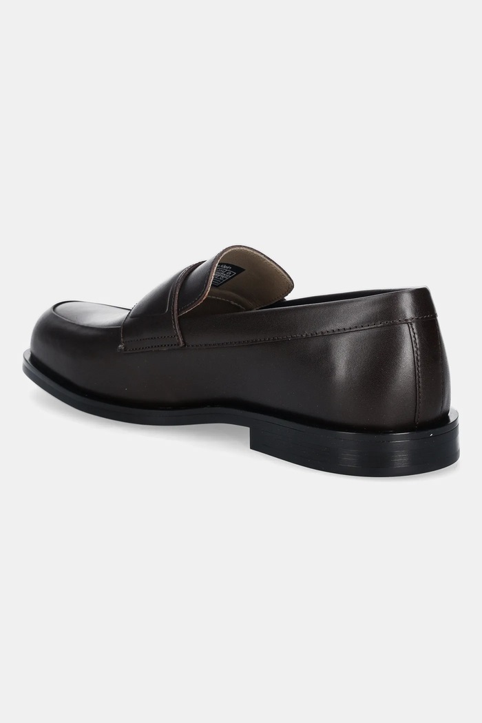 Παπούτσια Δερμάτινα μοκασίνια Calvin Klein ESS RUBBER BAND LOAFER LTH HM0HM01923 καφέ