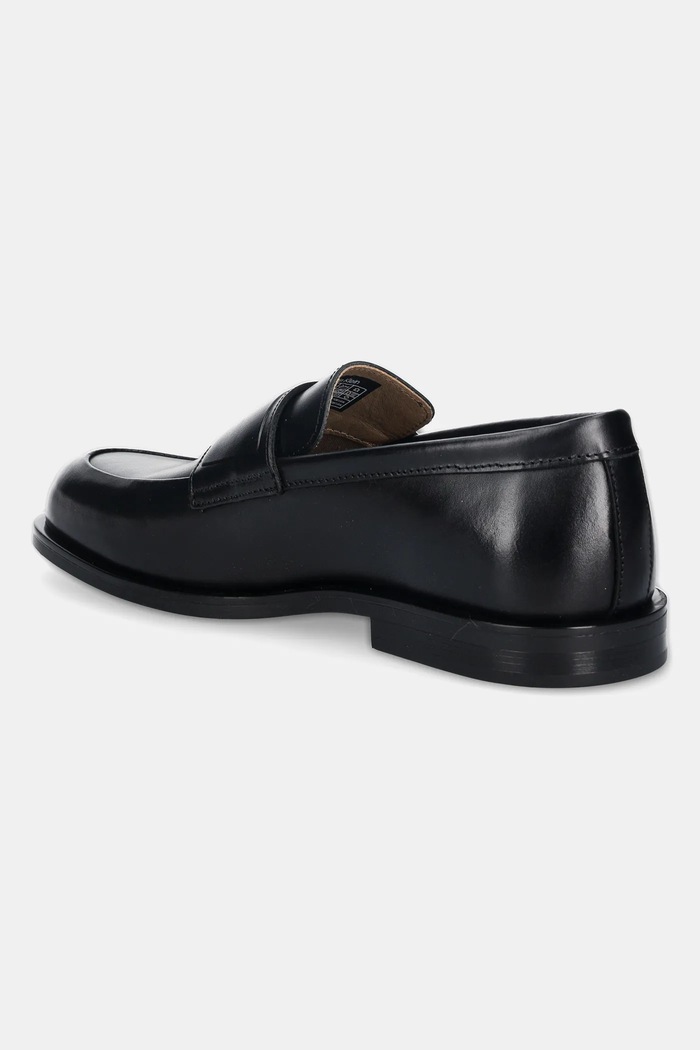 Обувки Кожени мокасини Calvin Klein ESS RUBBER BAND LOAFER LTH HM0HM01923 черен