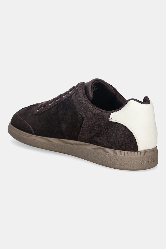 Obuwie Calvin Klein Sneakersy zamszowe LOW CUPSOLE LACEUP SU HM0HM01946 brązowy
