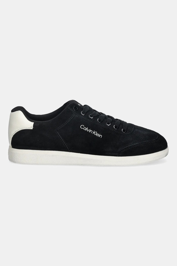Calvin Klein velúr sportcipő LOW CUPSOLE LACEUP SU HM0HM01946 fekete AW25
