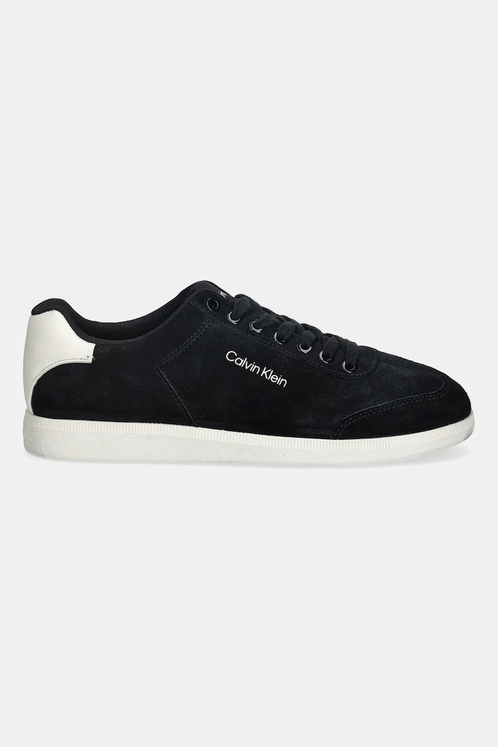 Calvin Klein velúr sportcipő LOW CUPSOLE LACEUP SU HM0HM01946 fekete AW25