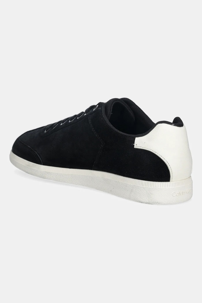 Cipők Calvin Klein velúr sportcipő LOW CUPSOLE LACEUP SU HM0HM01946 fekete