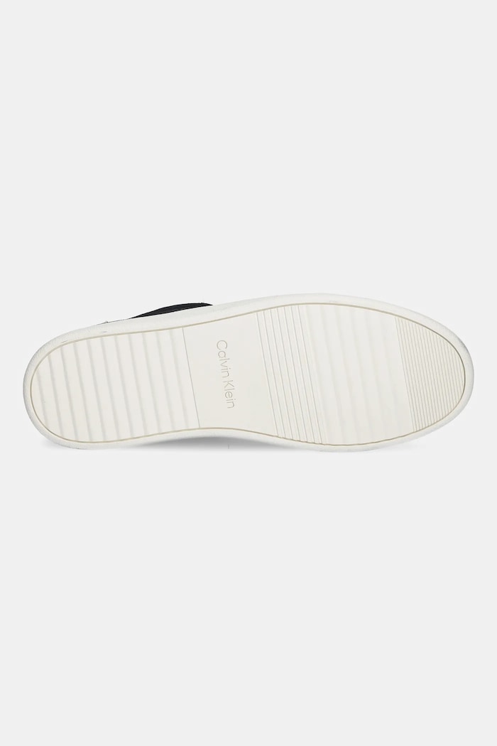 Calvin Klein velúr sportcipő LOW CUPSOLE LACEUP SU HM0HM01946 fekete