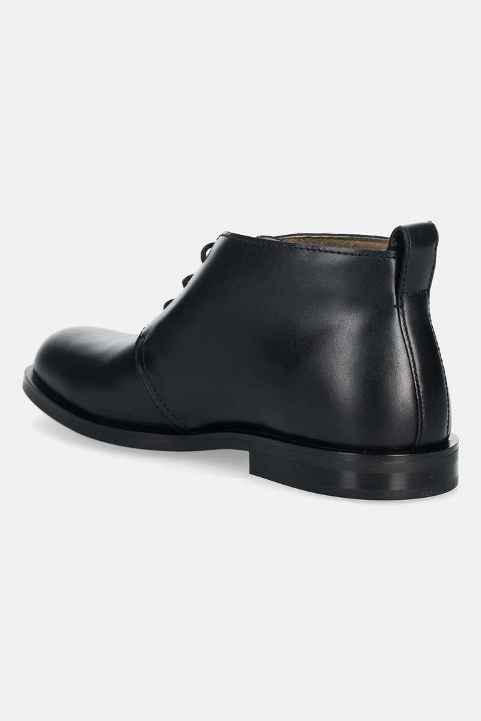 Obuv Kožené poltopánky Calvin Klein ESS RUBBER DESERT BOOT LTH HM0HM01979 čierna