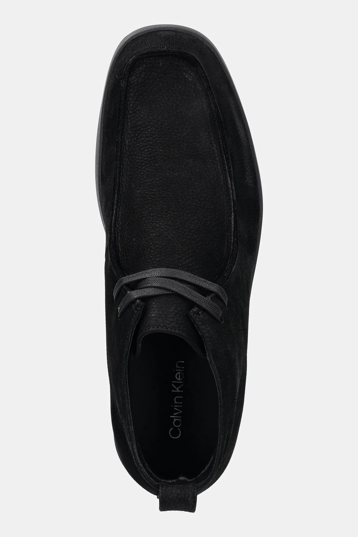 Kožené polobotky Calvin Klein HYBRID CUP APRON BOOT NU W černá HM0HM02057