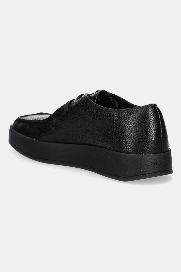 Obuv Kožené poltopánky Calvin Klein HYBRID CUP WALLABEE LTH HM0HM02062 čierna