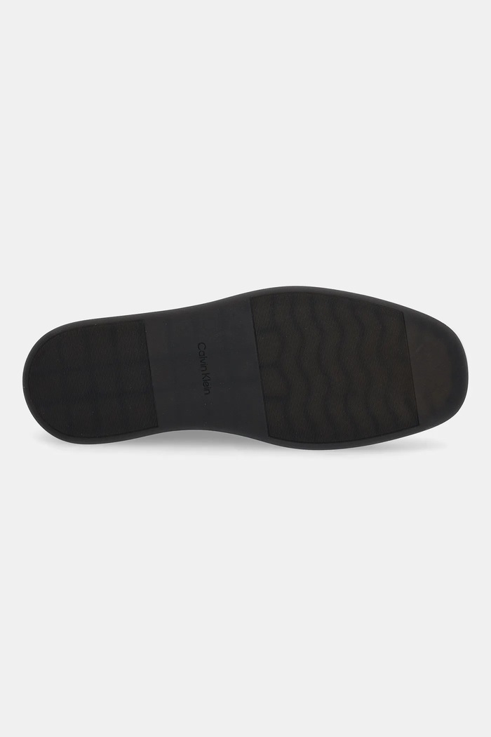 Kožené poltopánky Calvin Klein HYBRID CUP WALLABEE LTH HM0HM02062 čierna