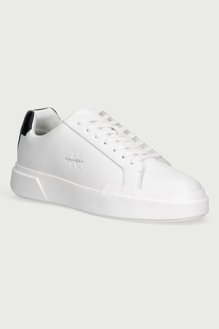 Calvin Klein CHUNKY CUPSOLE LACEUP LTH sneakersy męskie skórzane biały YM0YM01344