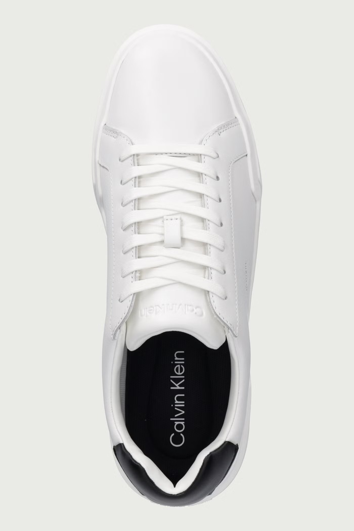 CHUNKY CUPSOLE LACEUP LTH sneakersy męskie skórzane Calvin Klein YM0YM01344 biały