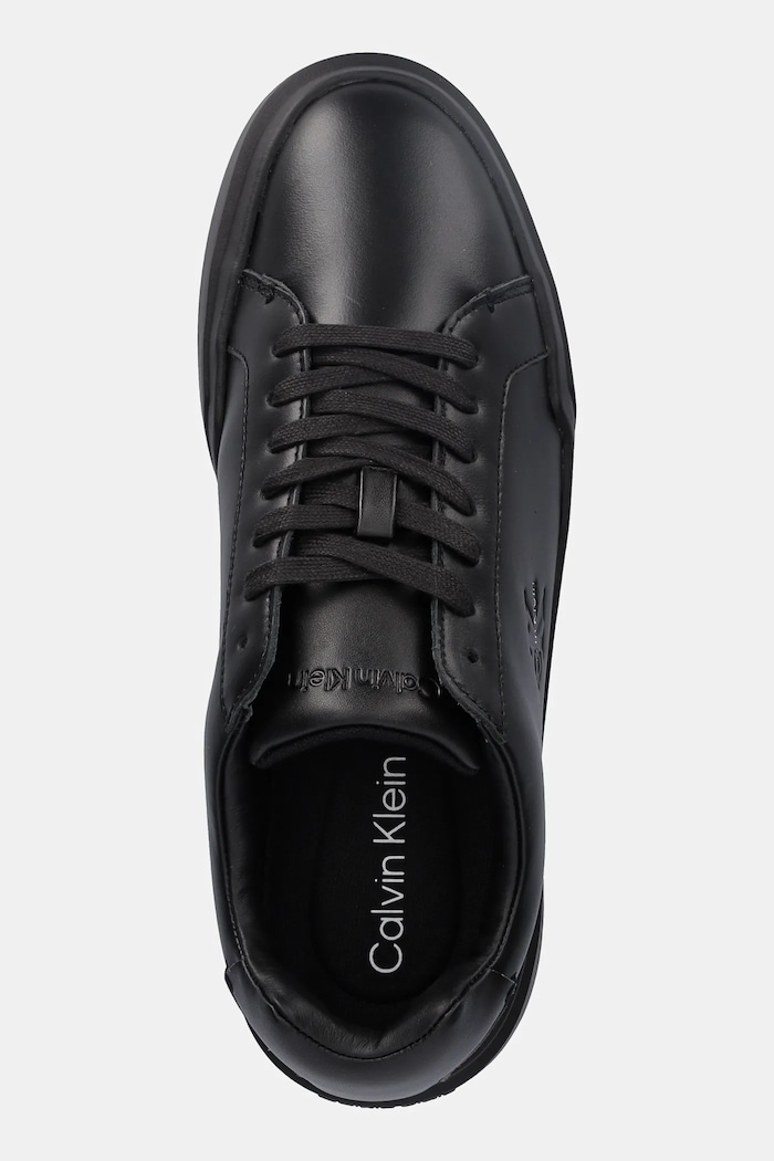 Kožené tenisky Calvin Klein CHUNKY CUPSOLE LACEUP LTH černá YM0YM01344