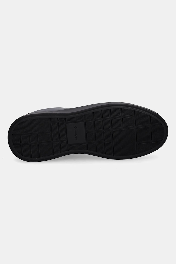 Kožené tenisky Calvin Klein CHUNKY CUPSOLE LACEUP LTH YM0YM01344 černá