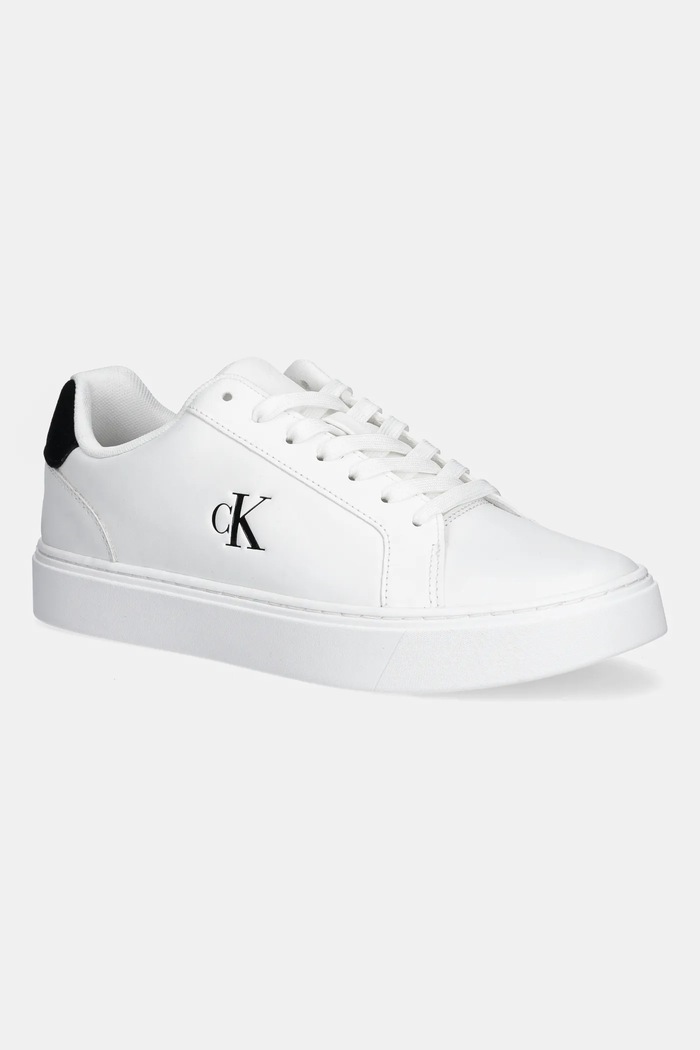 Kožené tenisky Calvin Klein CLASSIC CUPSOLE LACEUP LTH iný biela YM0YM01435