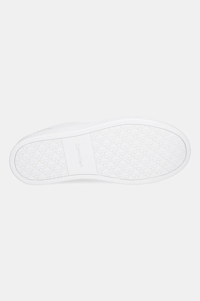 Kožené tenisky Calvin Klein CLASSIC CUPSOLE LACEUP LTH YM0YM01435 biela