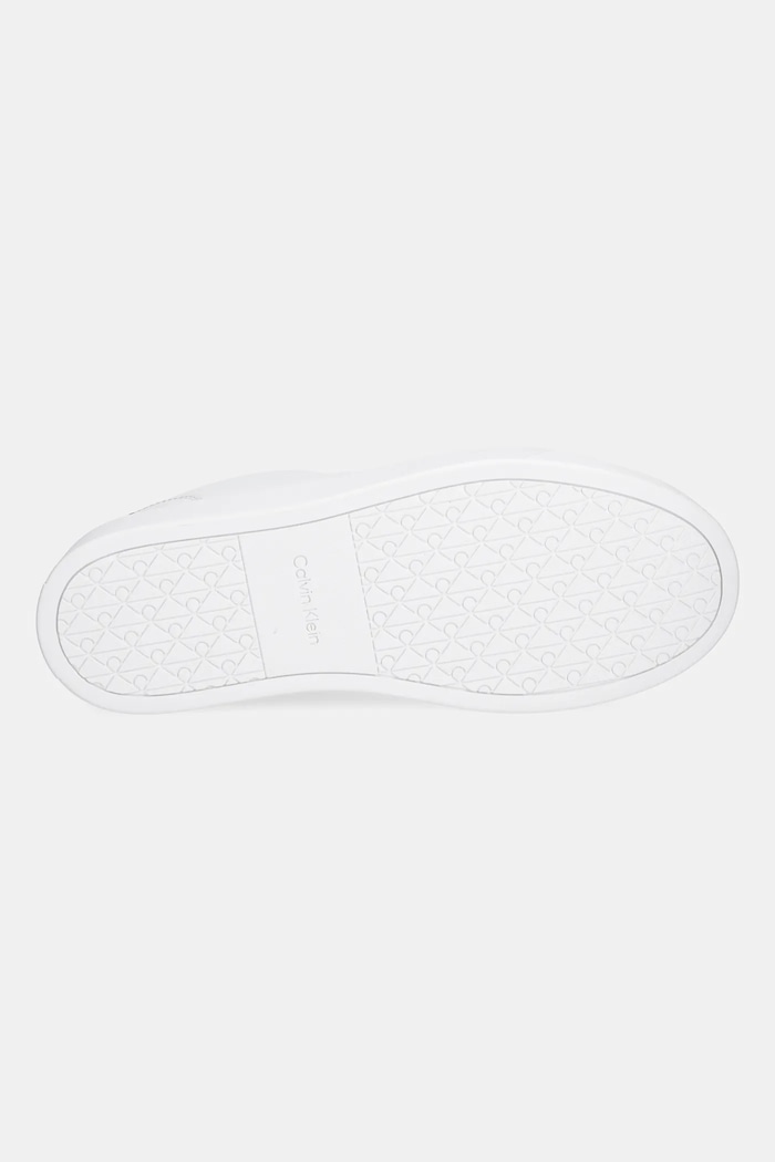 Kožené tenisky Calvin Klein CLASSIC CUPSOLE LACEUP LTH YM0YM01435 biela