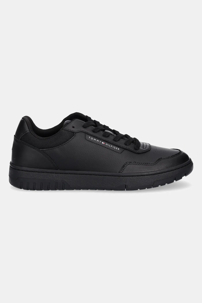 Tommy Hilfiger sneakersy skórzane TH BASKET CORE LTH FM0FM05629 czarny NC25