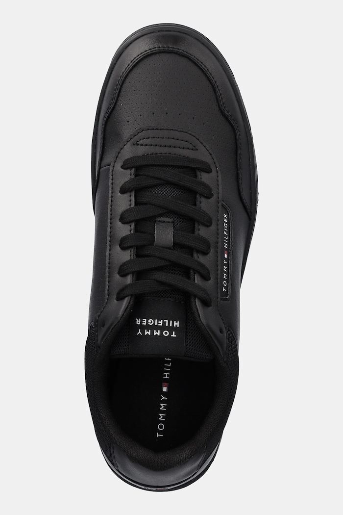 Tommy Hilfiger sneakersy skórzane TH BASKET CORE LTH czarny FM0FM05629