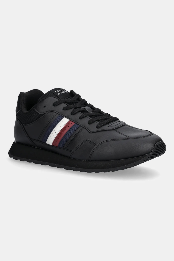 Tommy Hilfiger sneakersy NEW RUNNER EVA LTH STRIPES tekstylny czarny FM0FM05637