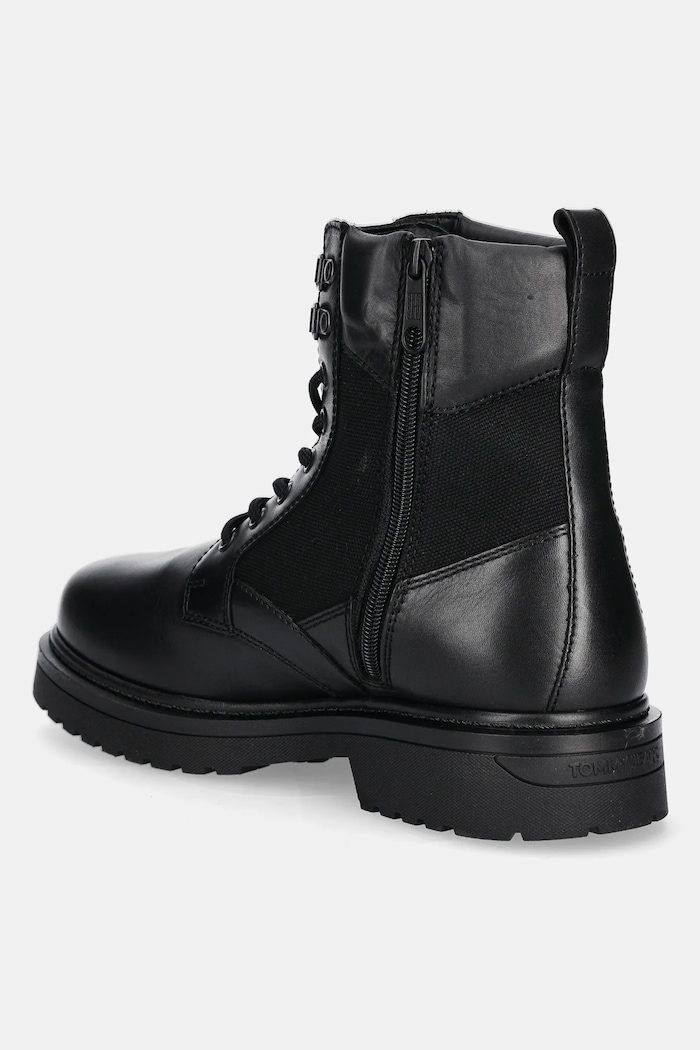 Cipők Tommy Jeans magasszárú cipö TJM LACE UP HIGH EM0EM01627 fekete