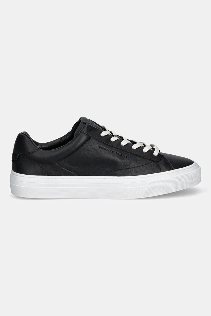 Кожени маратонки Tommy Hilfiger PREMIUM DRESS CUPSOLE LTH FM0FM05572 черен AW25