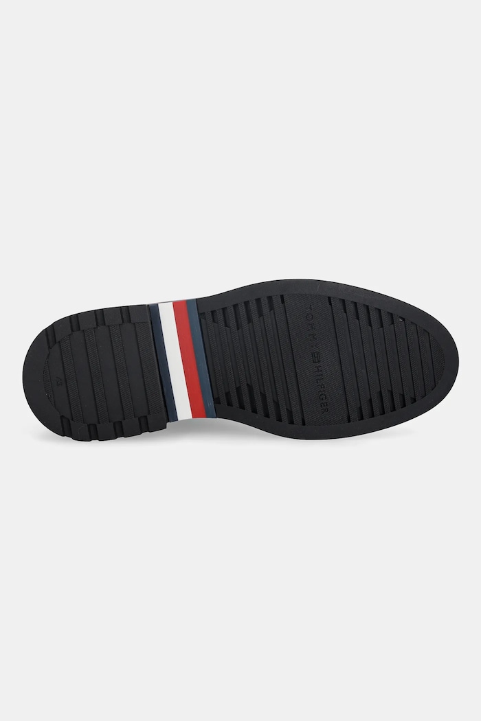 Tommy Hilfiger cizme înalte din piele HILFIGER COMFORT LWT LTH BOOT FM0FM05593 maro
