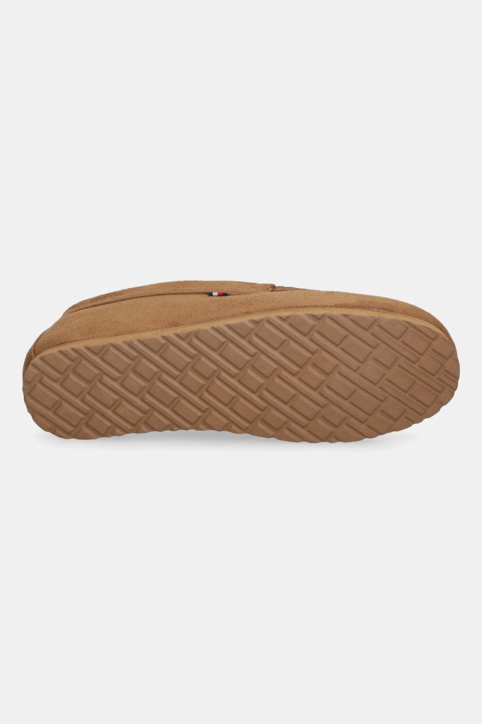 Tommy Hilfiger kapcie HILFIGER M SDE DRIVER HOUSE SHOE FM0FM05617 brązowy