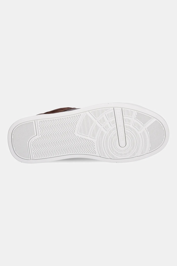 Δερμάτινα sneakers Tommy Hilfiger TH COURT MIX NUBUCK FM0FM05634 καφέ