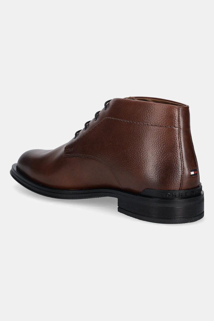 Obuv Kožená obuv Tommy Hilfiger CORPORATE HILFIGER LTH BOOT FM0FM05697 hnedá