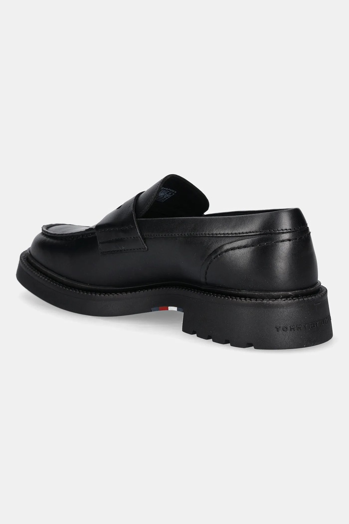 Обувки Кожени мокасини Tommy Hilfiger HILFIGER COMFORT LWT LTH LOAFER FM0FM05698 черен