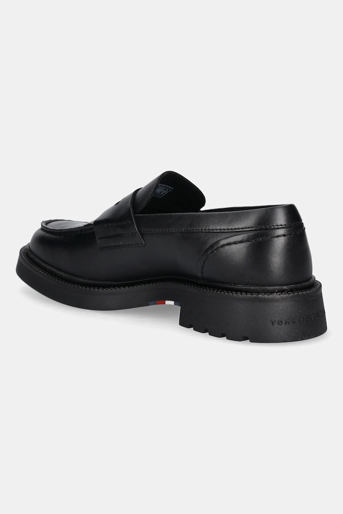 Обувки Кожени мокасини Tommy Hilfiger HILFIGER COMFORT LWT LTH LOAFER FM0FM05698 черен