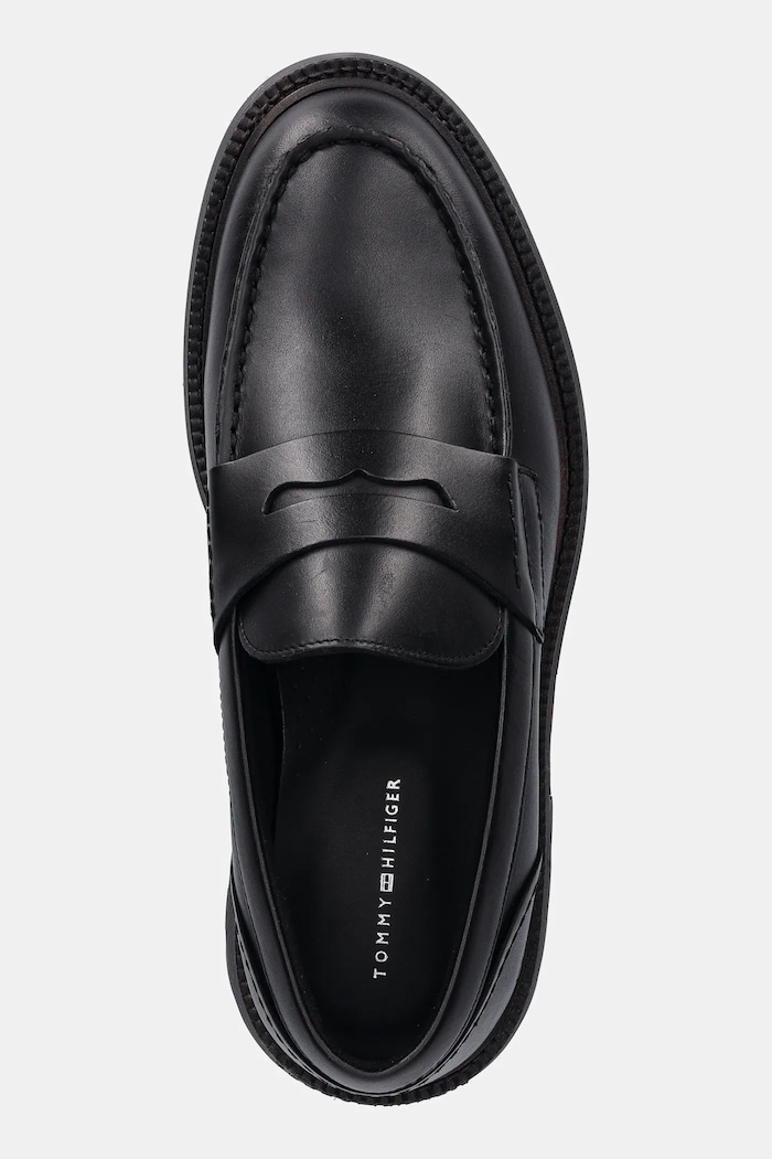 Кожени мокасини Tommy Hilfiger HILFIGER COMFORT LWT LTH LOAFER черен FM0FM05698
