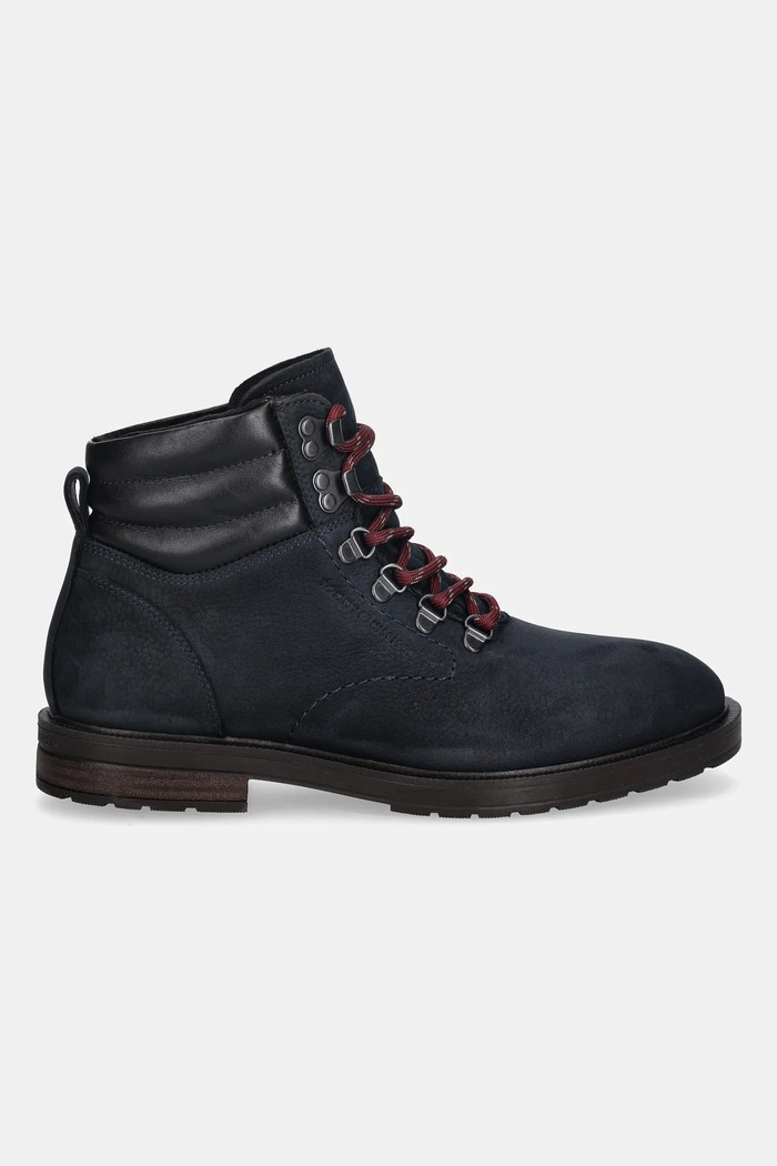 Tommy Hilfiger pantofi din nubuc CLEATED HILFIGER WRM HOOK BOOT FM0FM05699 bleumarin NC25