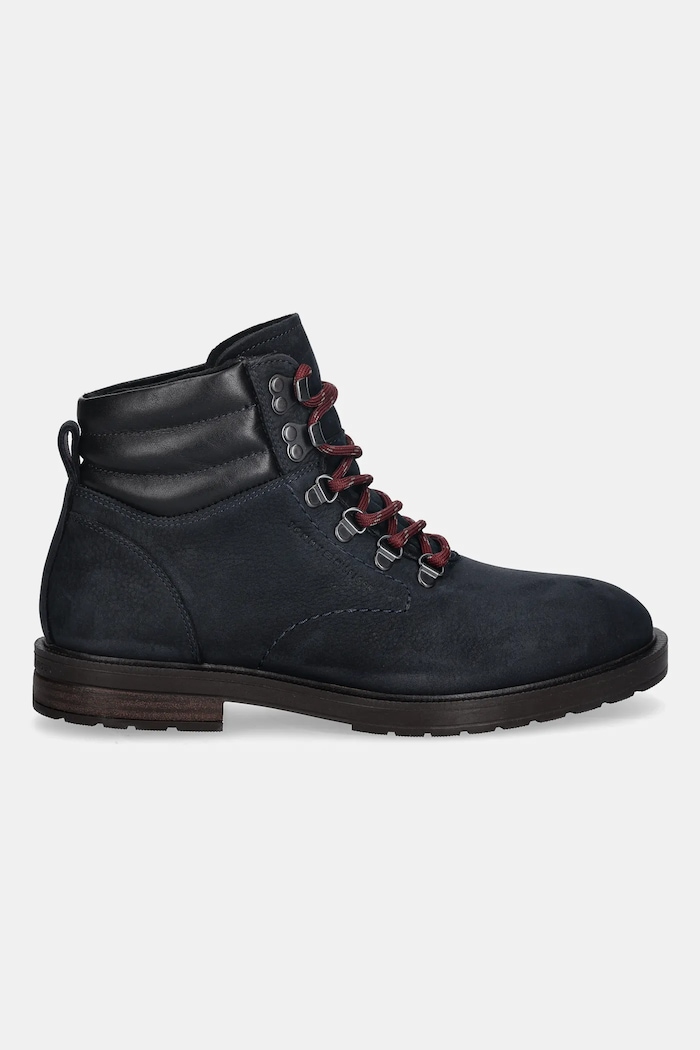 Tommy Hilfiger pantofi din nubuc CLEATED HILFIGER WRM HOOK BOOT FM0FM05699 bleumarin NC25