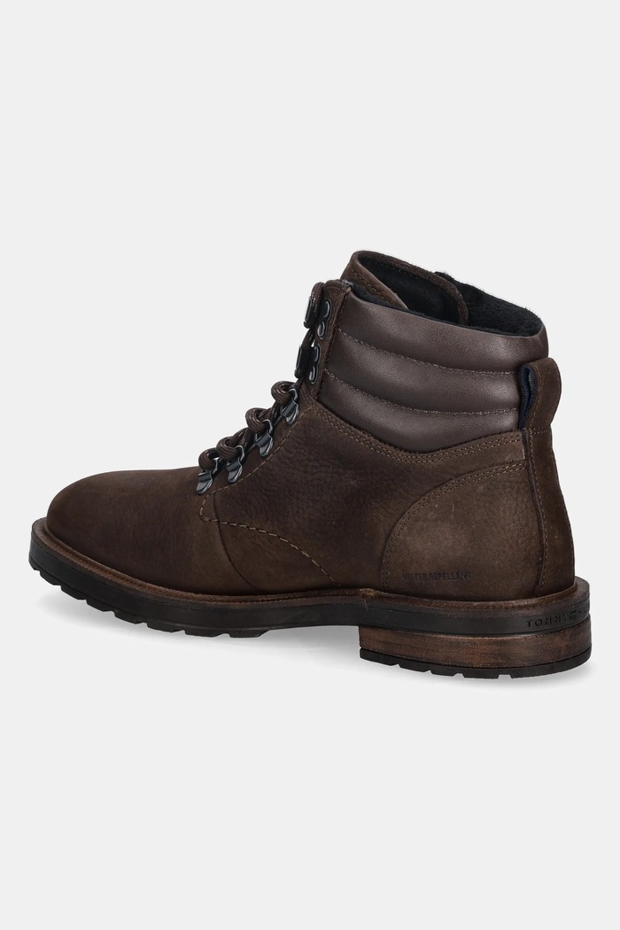 Obuv Nubukové topánky Tommy Hilfiger CLEATED HILFIGER WRM HOOK BOOT FM0FM05699 hnedá
