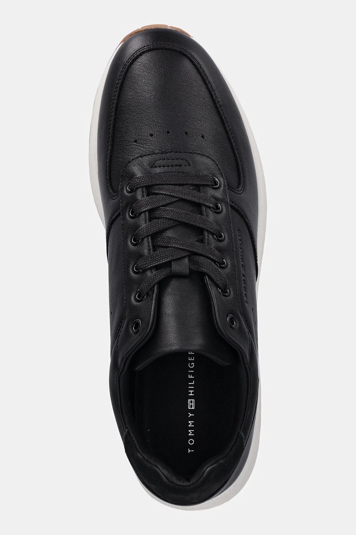 Kožené tenisky Tommy Hilfiger PREMIUM LEATHER HYBRID čierna FM0FM05700
