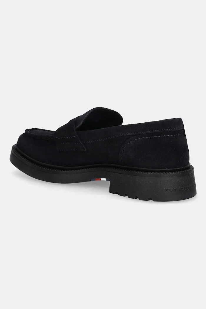 Obutev Mokasini iz semiša Tommy Hilfiger HILFIGER COMFORT LWT SDE LOAFER FM0FM05727 mornarsko modra