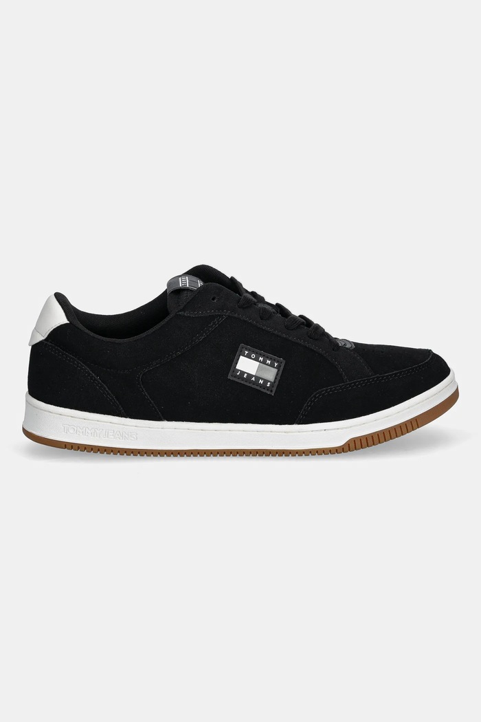 Semišové tenisky Tommy Jeans TJM CUPSOLE LONG LACE SKATE EM0EM01602 čierna AW25