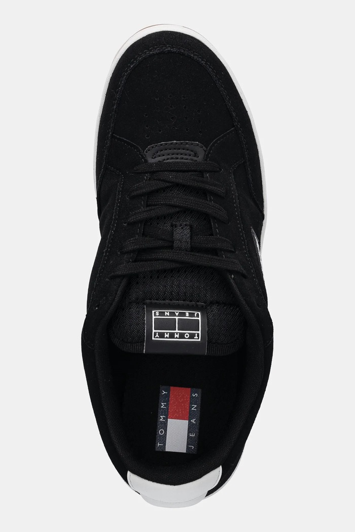 Semišové tenisky Tommy Jeans TJM CUPSOLE LONG LACE SKATE čierna EM0EM01602