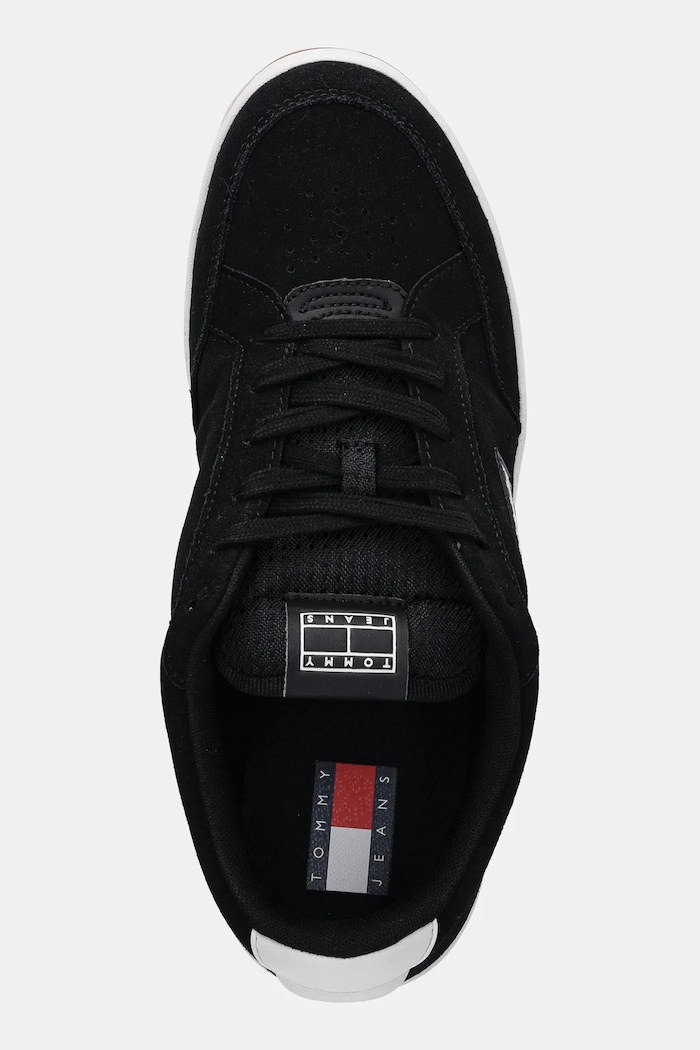 Semišové tenisky Tommy Jeans TJM CUPSOLE LONG LACE SKATE čierna EM0EM01602