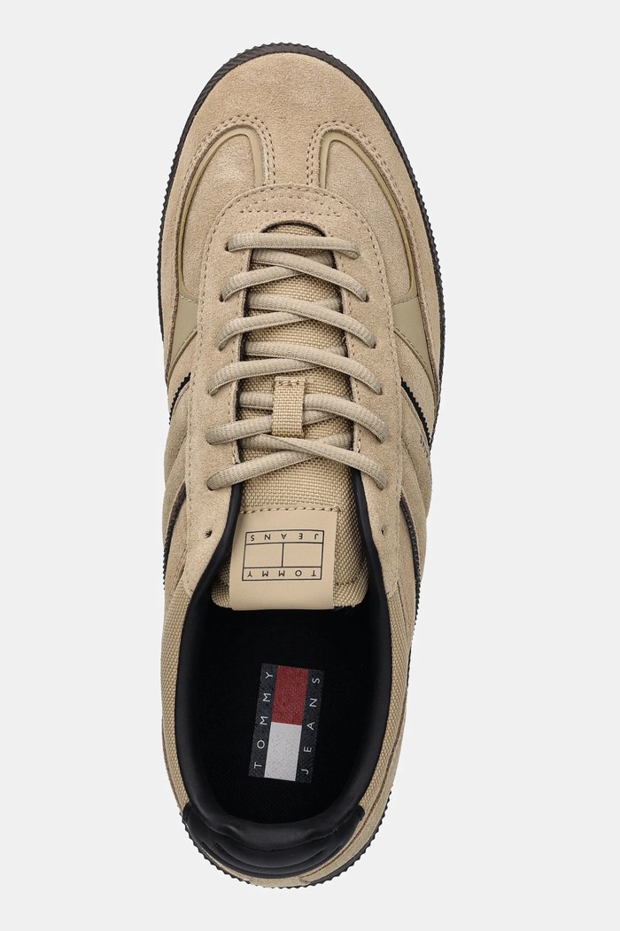 Tommy Jeans sneakersy zamszowe THE GREENWICH EDGE SUEDE beżowy EM0EM01609