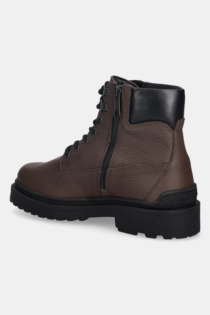 Încălțăminte Tommy Jeans pantofi TJM LACE UP BOOT LEATHER EM0EM01629 maro